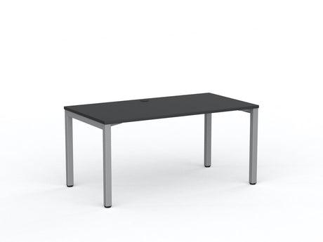 Cubit Desk-Desking-1500 x 800-Black-Silver-Commercial Traders - Office Furniture