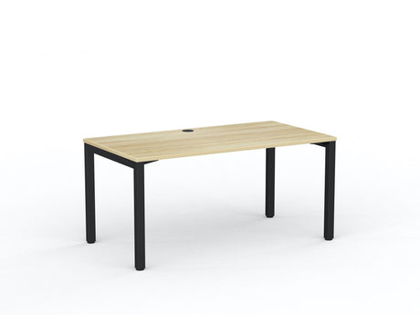 Cubit Desk-Desking-1500 x 800-Atlantic Oak-Black-Commercial Traders - Office Furniture