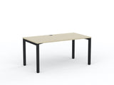 Cubit Desk-Desking-1500 x 800-Nordic Maple-Black-Commercial Traders - Office Furniture