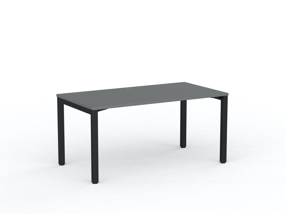 Cubit Desk-Desking-1500 x 800-Silver-Black-Commercial Traders - Office Furniture