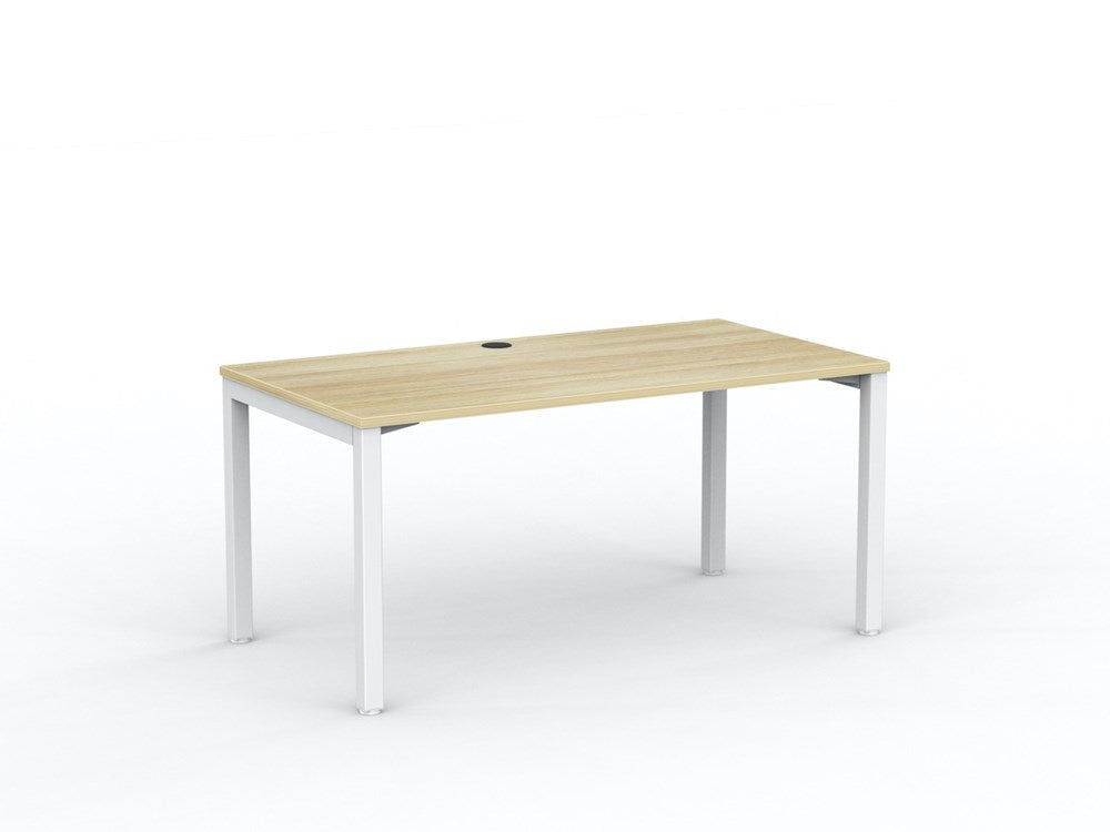 Cubit Desk-Desking-1500 x 800-Atlantic Oak-White-Commercial Traders - Office Furniture