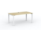 Cubit Desk-Desking-1500 x 800-Atlantic Oak-White-Commercial Traders - Office Furniture