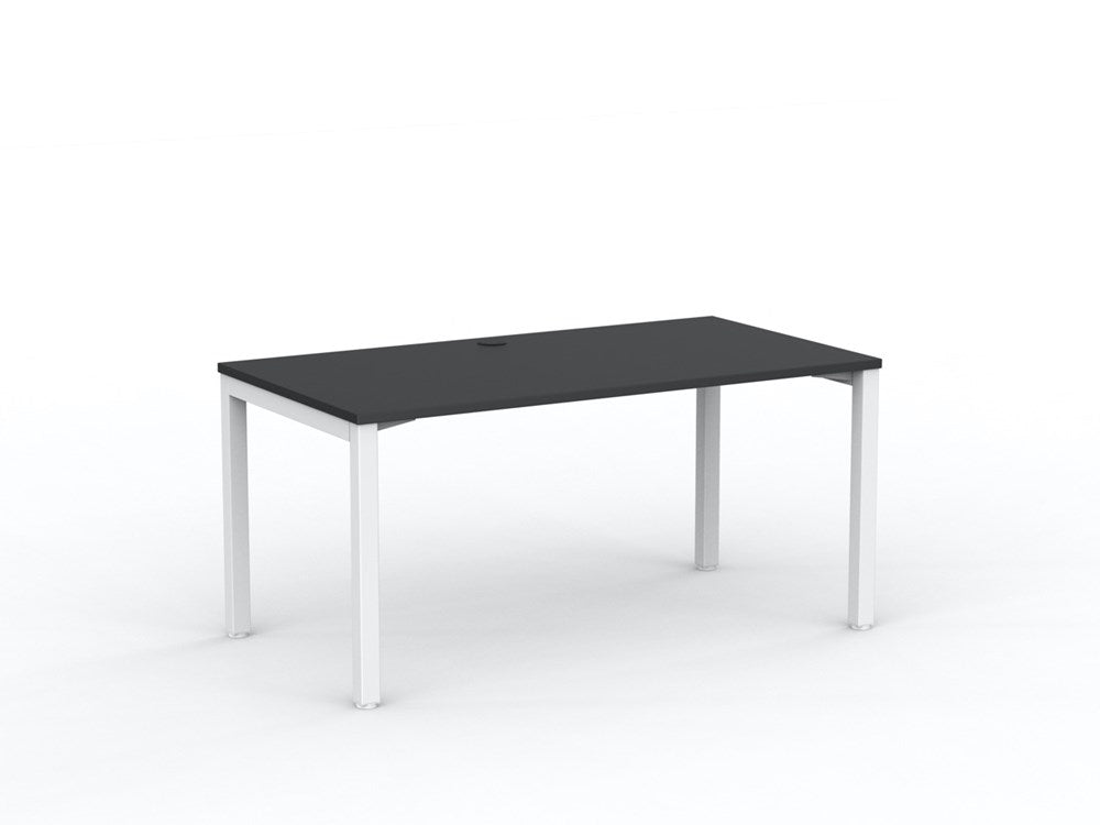 Cubit Desk-Desking-1500 x 800-Black-White-Commercial Traders - Office Furniture