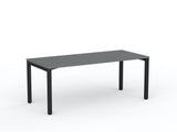 Cubit Desk-Desking-1800 x 800-Silver-Black-Commercial Traders - Office Furniture