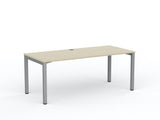 Cubit Desk-Desking-1800 x 800-Nordic Maple-Silver-Commercial Traders - Office Furniture