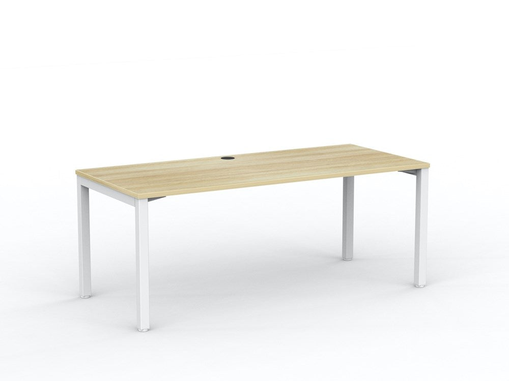 Cubit Desk-Desking-1800 x 800-Atlantic Oak-White-Commercial Traders - Office Furniture