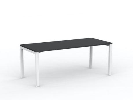 Cubit Desk-Desking-1800 x 800-Black-White-Commercial Traders - Office Furniture