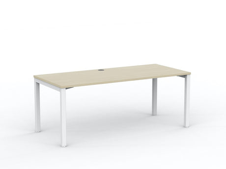 Cubit Desk-Desking-1800 x 800-Nordic Maple-White-Commercial Traders - Office Furniture