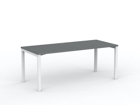 Cubit Desk-Desking-1800 x 800-Silver-White-Commercial Traders - Office Furniture