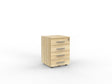 Cubit Under Desk Drawers-Storage-Atlantic Oak-2 Drawer and File-Black-Commercial Traders - Office Furniture