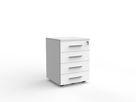 Cubit Under Desk Drawers-Storage-White-2 Drawer and File-Black-Commercial Traders - Office Furniture