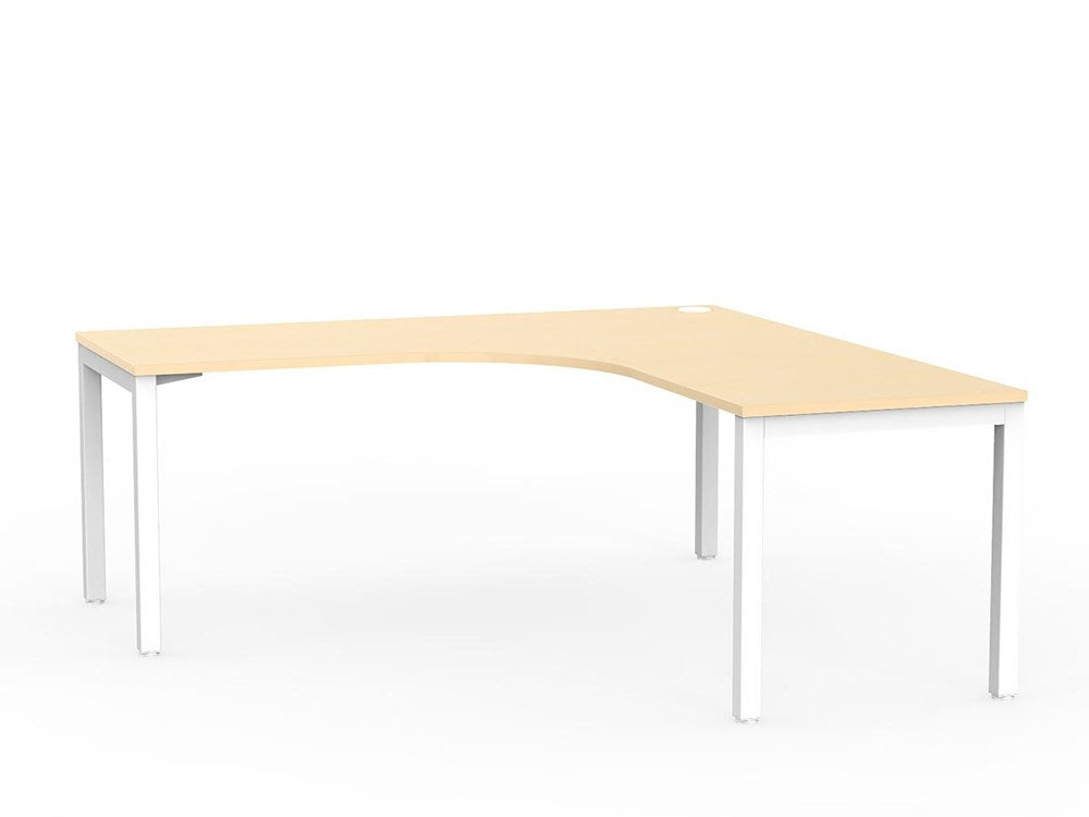 Cubit Corner Desk-Desking-1800 x 1800 x 700-Nordic Maple-White-Commercial Traders - Office Furniture