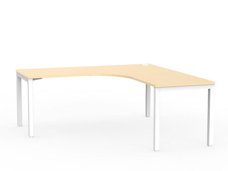 Cubit Corner Desk-Desking-1800 x 1800 x 700-Nordic Maple-White-Commercial Traders - Office Furniture