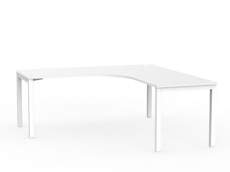 Cubit Corner Desk-Desking-1800 x 1800 x 700-White-White-Commercial Traders - Office Furniture