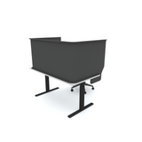 Acoustic Desk Screen Privacy Pod-Acoustic-805 x 1200 mm-Dark grey-Commercial Traders - Office Furniture