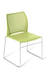 Net Chair-Lunchroom Chairs-Avocado-Chrome-Commercial Traders - Office Furniture