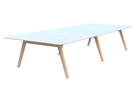 Oslo Touchdown-Pod (Rectangle/4 Person) - Melteca Top-Desking-3800 x 1500-White-Auckland Delivery-Commercial Traders - Office Furniture