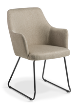 Olli Chair-Reception Furniture-Standard Flax-Steel Sled-Commercial Traders - Office Furniture