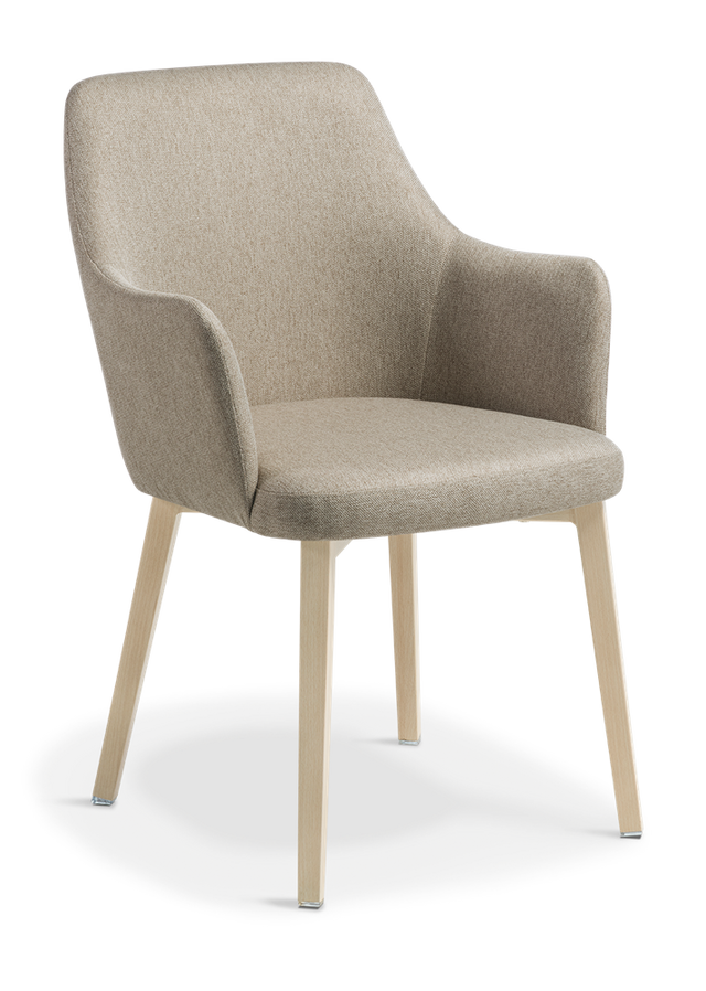 Olli Chair-Reception Furniture-Standard Flax-Ash Timber-look-Commercial Traders - Office Furniture