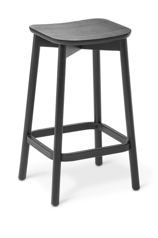 Orlo Kitchen Stool-Barstools-Black Ash-Not Upholstered-Commercial Traders - Office Furniture