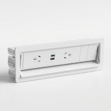 Partner Power Unit-Power and Cable Management-White-2 x Power 2 x USB (J Coupler)-Commercial Traders - Office Furniture