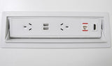 Partner Power Unit-Power and Cable Management-White-2 x Power 2 x USB 1 x Data and 1 x HDMI (J Coupler)-Commercial Traders - Office Furniture