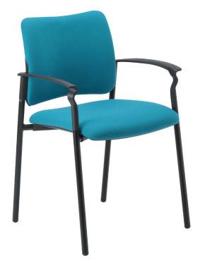 Mix Polo Chair-Meeting Room Furniture-Quantum-No Arms Thanks-Black-Commercial Traders - Office Furniture