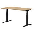 Alti Rapid Premium Electric Desk-Desks-1200x700-Classic Oak-Black-Commercial Traders - Office Furniture