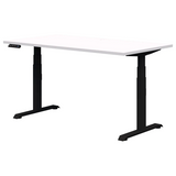 Alti Rapid Premium Electric Desk-Desks-1500x800-Snow Velvet-Black-Commercial Traders - Office Furniture