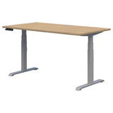 Alti Rapid Premium Electric Desk-Desks-1800x800-Classic Oak-Silver-Commercial Traders - Office Furniture