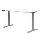 Alti Rapid Premium Electric Desk-Desks-1500x800-Snow Velvet-Silver-Commercial Traders - Office Furniture