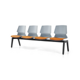 PRISM 4 User Bench Chair-Chairs-Grey-Orange-Commercial Traders - Office Furniture