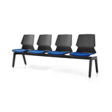 PRISM 4 User Bench Chair-Chairs-Black-Blue-Commercial Traders - Office Furniture