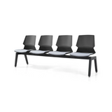 PRISM 4 User Bench Chair-Chairs-Black-Grey-Commercial Traders - Office Furniture