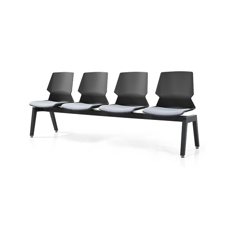 PRISM 4 User Bench Chair-Chairs-Black-Grey-Commercial Traders - Office Furniture