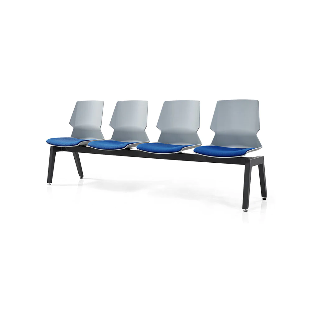 PRISM 4 User Bench Chair-Chairs-Grey-Blue-Commercial Traders - Office Furniture