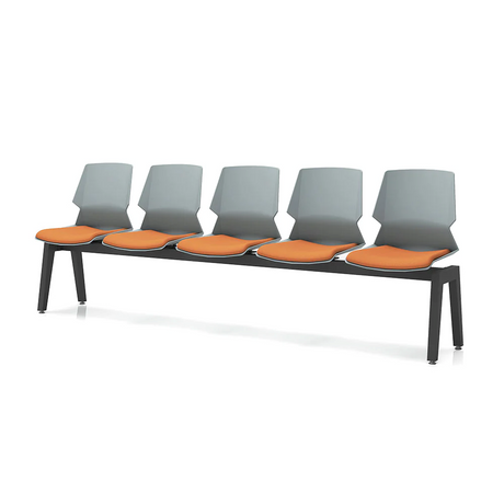 PRISM 5 User Bench Chair-Chairs-Black-Grey-Commercial Traders - Office Furniture