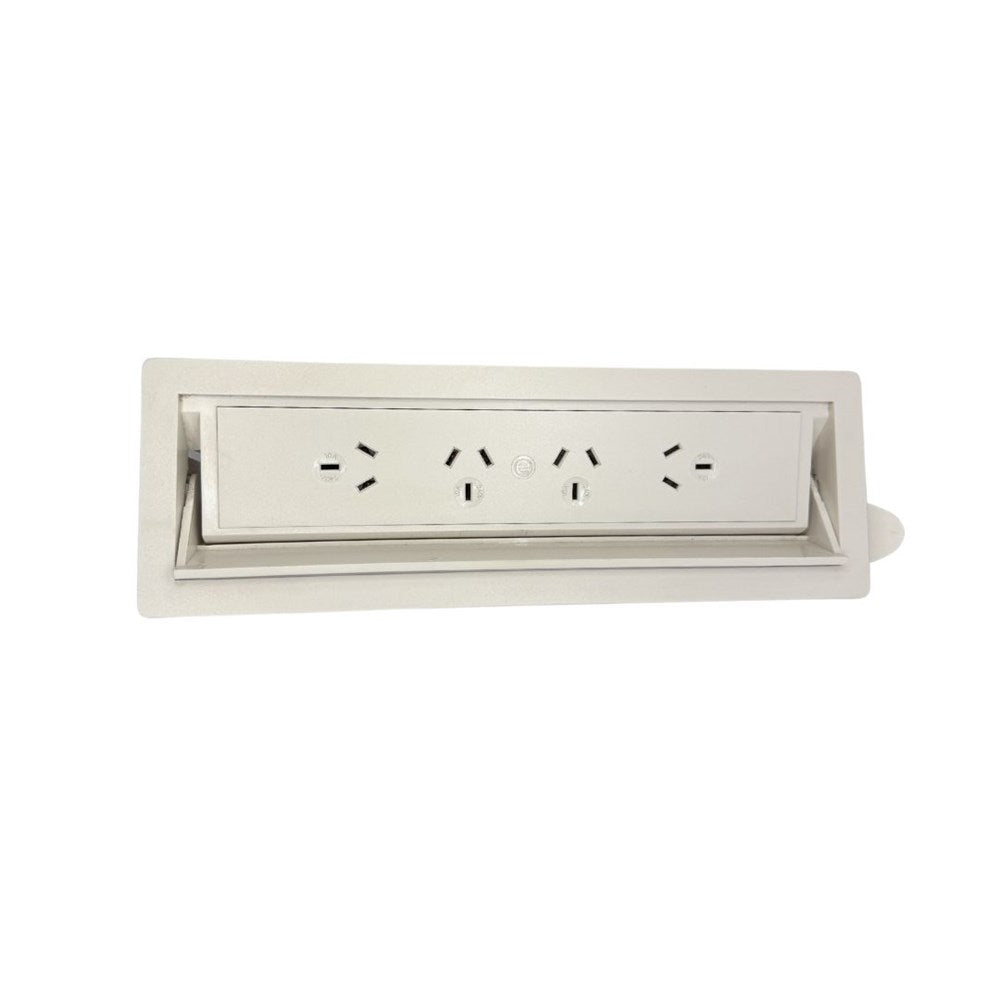 Partner Power Unit-Power and Cable Management-White-4 x Power (J Coupler)-Commercial Traders - Office Furniture