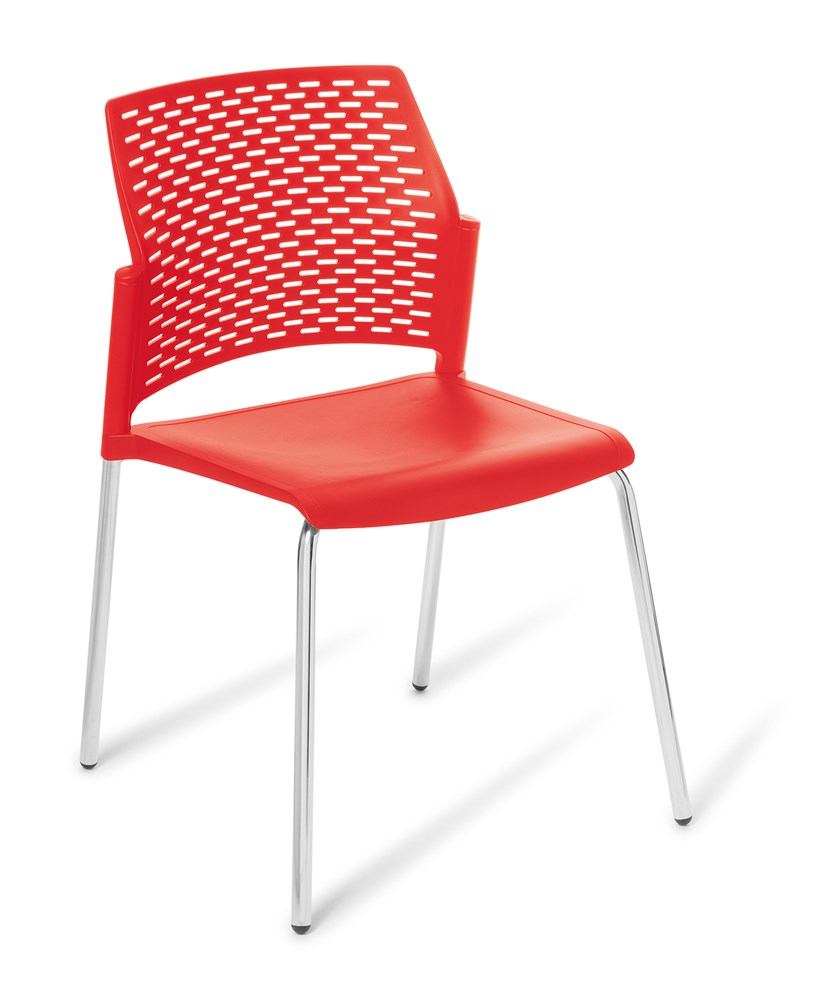 Punch 4 Leg Chair-Lunchroom Chairs-No Fabric-Commercial Traders - Office Furniture