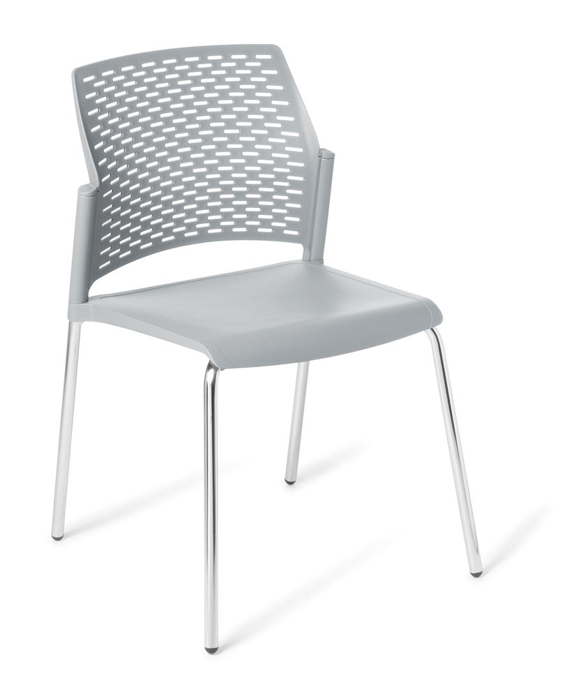 Punch 4 Leg Chair-Lunchroom Chairs-No Fabric-Commercial Traders - Office Furniture