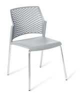 Punch 4 Leg Chair-Lunchroom Chairs-No Fabric-Commercial Traders - Office Furniture