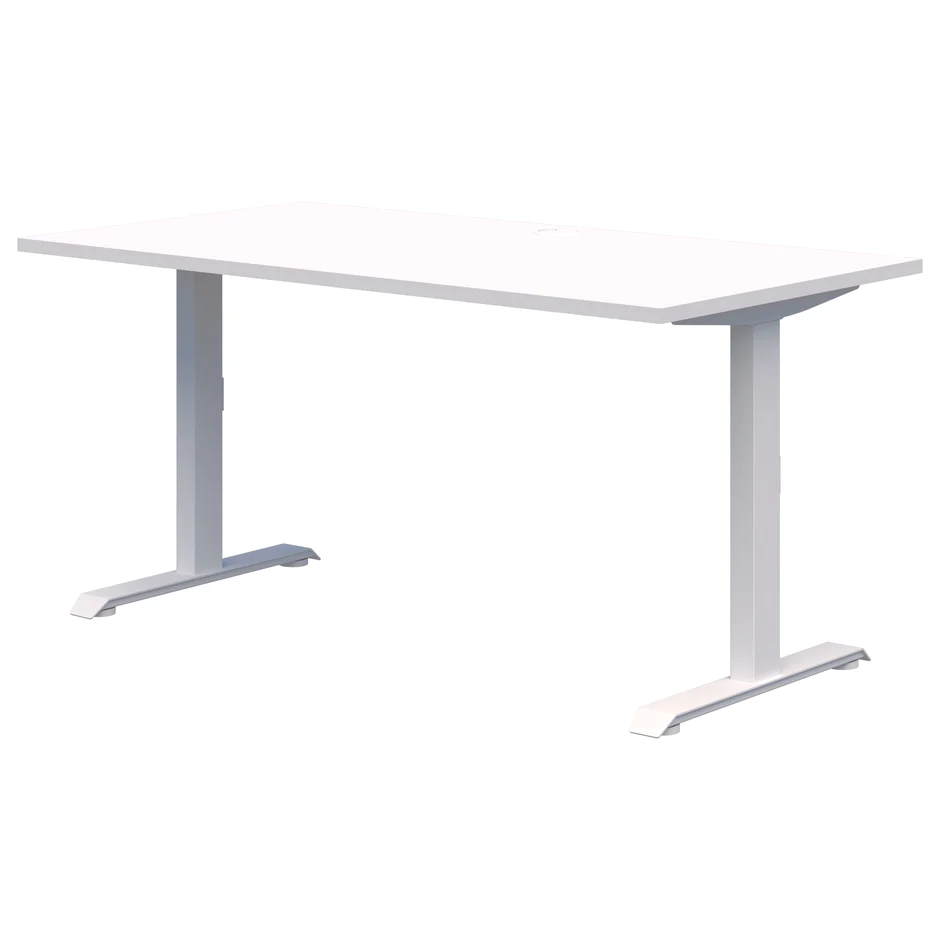 Rapid Fixed Height Desk-Desking-1200x700-Snow Velvet-White-Commercial Traders - Office Furniture