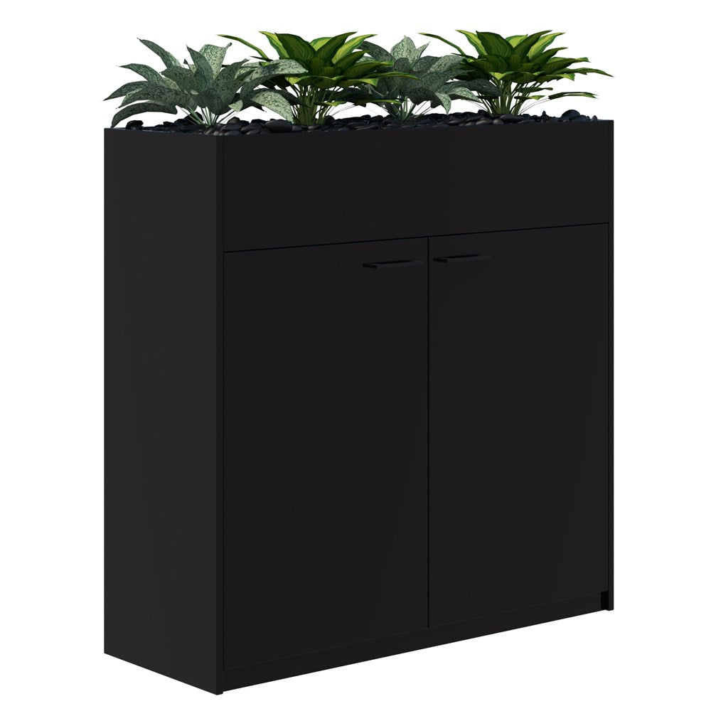 Rapid Planter Cabinet-Storage-1200Hx900L (non locking)-Black-Commercial Traders - Office Furniture