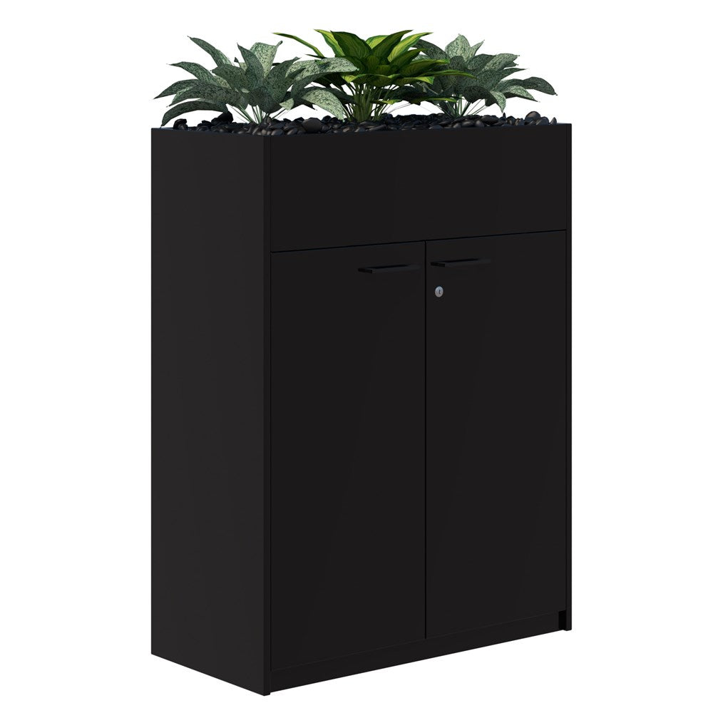Rapid Planter Cabinet-Storage-1200Hx900L (non locking)-Black-Commercial Traders - Office Furniture