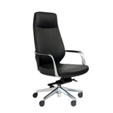 Ravello Highback Leather Chair with Arms-Office Chairs-Customer Pick Up-Cowhide Leather-Commercial Traders - Office Furniture