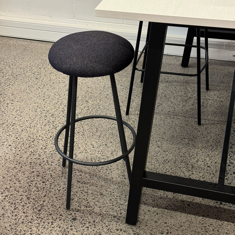 Cuban Bar Stool-Barstools-Black-Commercial Traders - Office Furniture