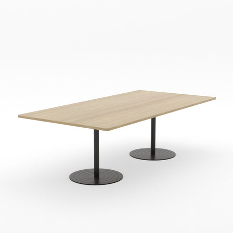 Essentials Table 1800 x 1200 - Rectangular-Meeting Room Furniture-Classic Oak-Black-North Island Delivery-Commercial Traders - Office Furniture