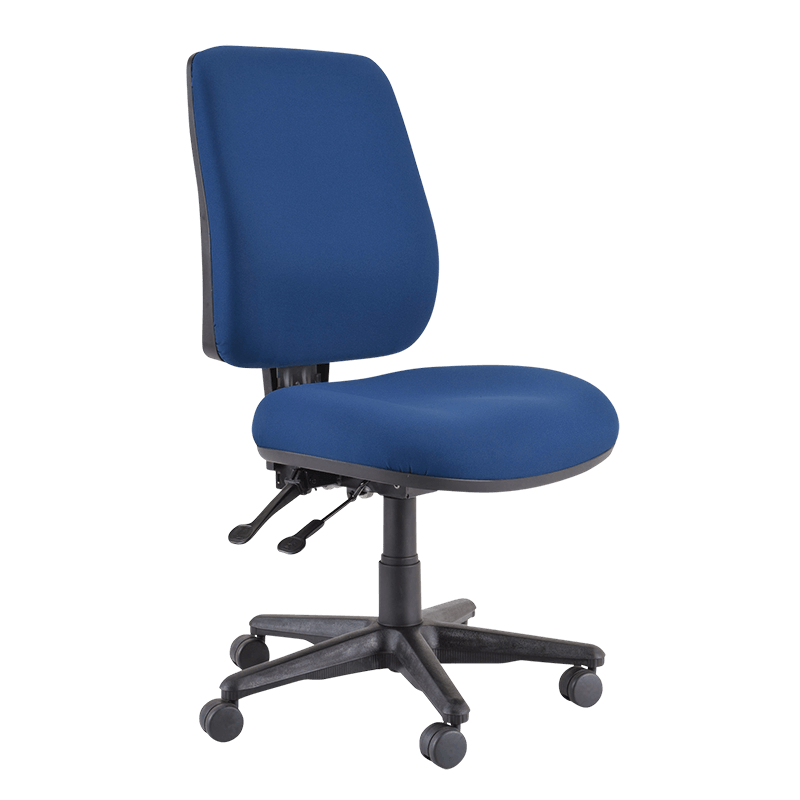 Buro Roma 2 Chair - High Back-Office Chairs-Dark Blue - Quickship-No Thanks-Assembled - Other Areas-Commercial Traders - Office Furniture