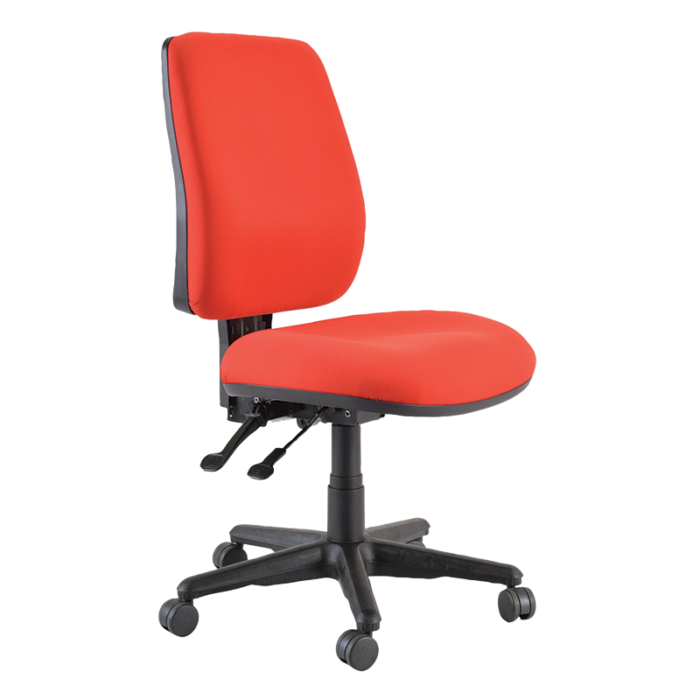 Buro Roma 2 Chair - High Back-Office Chairs-Red-No Thanks-Assembled - Other Areas-Commercial Traders - Office Furniture