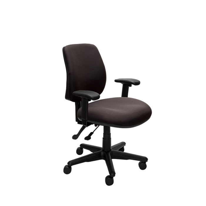 Buro Roma 2 Chair - Mid Back-Office Chairs-Black - Quickship-Yes Please-Assembled - Other areas-Commercial Traders - Office Furniture